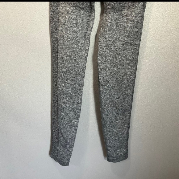 Gymshark Flex High Waisted Leggings - Charcoal Marl/Teal, Size Small B37 - Picture 8 of 10